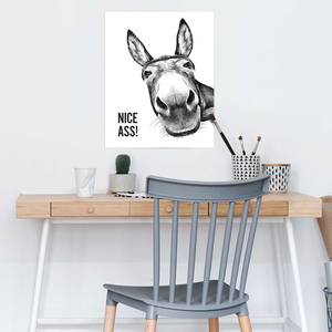 Poster Nice Ass papier - zwart - 40 x 50 cm