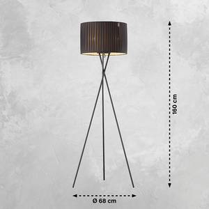 Lampadaire Crease Fer - Noir - 2 ampoule