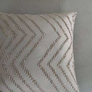 Microfaser Bettwäsche Zigzag Microfaser - Taupe - 135 x 200 cm + Kissen 80 x 80 cm