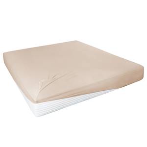 Boxspring-Elastan-Spannbettttuch Baumwolle / Elastan - Sand - 190 x 200 cm