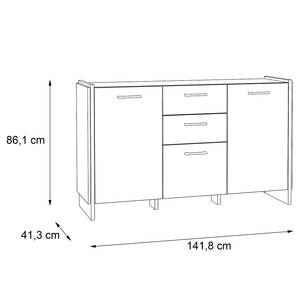 Dressoir Fejel type B Artisan eikenhouten look/grijs