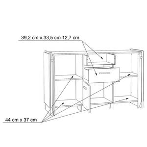 Dressoir Fejel type B Artisan eikenhouten look/grijs