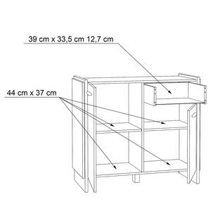 Buffet Fejel Imitation chêne artisan / Gris