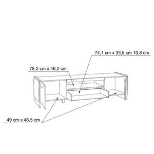 Tv-meubel Fejel Artisan eikenhouten look/grijs