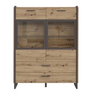 Highboard Fejel Eiche Artisan Dekor / Grau