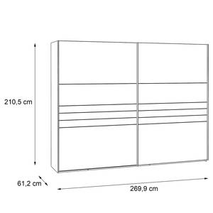 Schwebetürenschrank Fejel Eiche Artisan Dekor / Grau