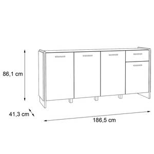 Dressoir Fejel type D Artisan eikenhouten look/grijs