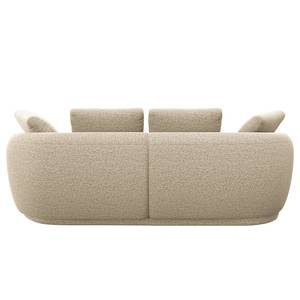 Ecksofa APELLO mit Longchair Webstoff Mava: Creme / Beige / Grau meliert - Breite: 217 cm - Longchair davorstehend rechts