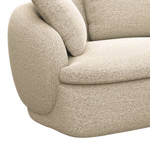 Ecksofa APELLO mit Longchair Webstoff Mava: Creme / Beige / Grau meliert - Breite: 217 cm - Longchair davorstehend rechts