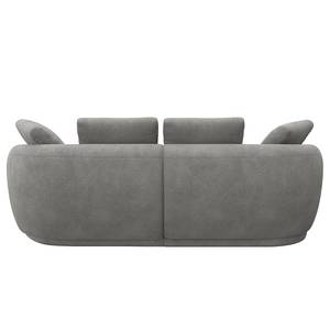 Ecksofa APELLO mit Longchair Bouclé Stoff Bony: Grau - Breite: 217 cm - Longchair davorstehend rechts