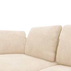 Ecksofa APELLO mit Longchair Bouclé Stoff Bony: Beige - Breite: 217 cm - Longchair davorstehend links