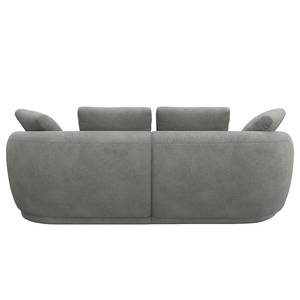 Ecksofa APELLO mit Longchair Bouclé Stoff Bony: Grau - Breite: 217 cm - Longchair davorstehend links