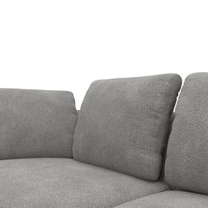 Ecksofa APELLO mit Longchair Bouclé Stoff Bony: Grau - Breite: 217 cm - Longchair davorstehend links