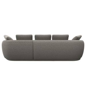 Ecksofa APELLO mit Longchair Webstoff Mava: Grau / Weiß meliert - Breite: 276 cm - Longchair davorstehend rechts