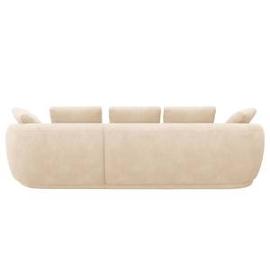 Ecksofa APELLO mit Longchair Bouclé Stoff Bony: Beige - Breite: 276 cm - Longchair davorstehend rechts