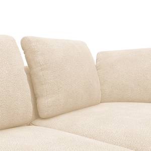 Ecksofa APELLO mit Longchair Bouclé Stoff Bony: Beige - Breite: 276 cm - Longchair davorstehend rechts