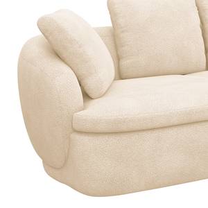 Ecksofa APELLO mit Longchair Bouclé Stoff Bony: Beige - Breite: 276 cm - Longchair davorstehend rechts