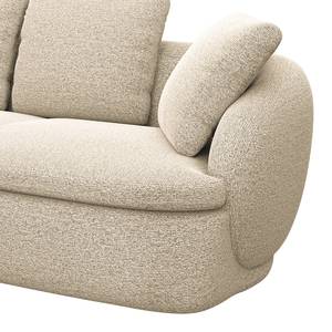 Ecksofa APELLO mit Longchair Webstoff Mava: Creme / Beige / Grau meliert - Breite: 276 cm - Longchair davorstehend links