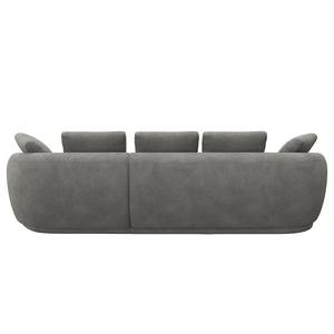 Ecksofa APELLO mit Longchair Bouclé Stoff Bony: Grau - Breite: 276 cm - Longchair davorstehend rechts