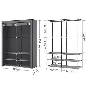 Stoffkleiderschrank La Flotte Typ B Dunkelgrau