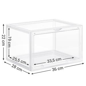 Schuhbox Trets 3er-Set Transparent