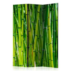 Paravent Bamboo Forest 1-seitig Vlies auf Massivholz - Grün - 135 x 172 cm