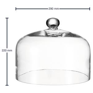 Cloche Cupola Transparent - Verre - 30 x 22 x 30 cm