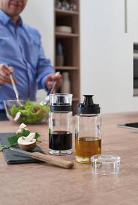 Azijn-/oliefles Cucina set van 2 transparant glas - transparant