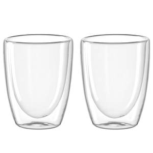 Dubbelwandig glas Duo set van 2 borosilicaatglas - transparant - Capaciteit: 0.3 L