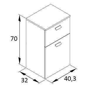 Lage kast Mona 40 cm basaltgrijs