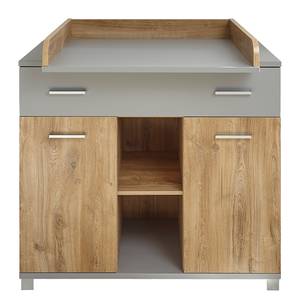 Verschoningscommode Yamino Bolton eikenhouten look/poolgrijs