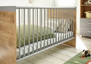 Babybett Yamino Eiche Bolton Dekor / Arktisgrau