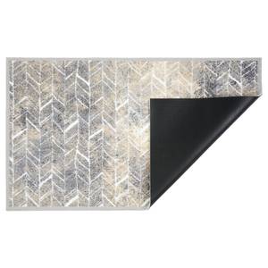 Tapis de couloir Miabella chevrons Polyamide - Beige / Gris clair - 50 x 150 cm