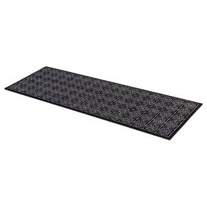 Tapis de couloir Miabella carrelage Polyamide - Noir - 66 x 110 cm