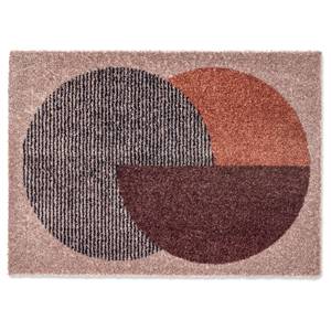 Paillasson Manhattan cercle Polyamide - Beige / Marron rouille - 50 x 70 cm