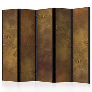 Paravent Golden Temptation 1-seitig Vlies auf Massivholz - Gold - 225 x 172 cm