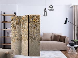 Kamerscherm Art & Butterflies 1-zijdig vlies op massief hout - bruin/ beige - 135 x 172 cm