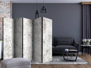 Kamerscherm Urban Style Beton Acoustic vlies op massief hout - lichtgrijs