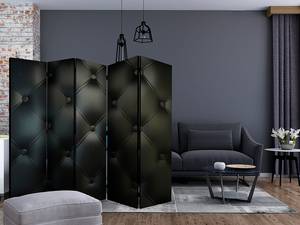 Paravent Distinguished Elegance acoust. Intissé sur bois massif - Noir