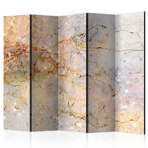 Paravent Enchanted in Marble Akustik Vlies auf Massivholz - Orange - 225 x 172 cm