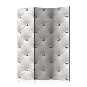 Paravent White Elegance acoustique Intissé sur bois massif - Blanc - 135 x 172 cm