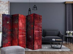 Kamerscherm Red Concrete Acoustic vlies op massief hout - rood