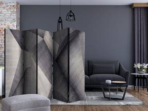 Kamerscherm Abstract Concrete Acoustic vlies op massief hout - grijs