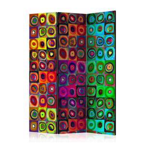 Paravent Colorful Abstract Art acoust. Intissé sur bois massif - Multicolore - 135 x 172 cm