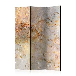 Paravent Enchanted in Marble 1-seitig Vlies auf Massivholz - Orange - 135 x 172 cm