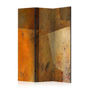 Kamerscherm Modern Artistry Acoustic vlies op massief hout - oranje - 135 x 172 cm