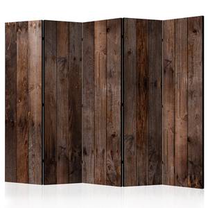 Kamerscherm Wooden Hut Acoustic vlies op massief hout - bruin - 225 x 172 cm