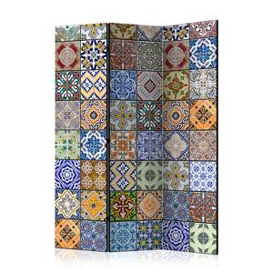 Paravent Colorful Mosaic acoustique Intissé sur bois massif - Multicolore - 135 x 172 cm