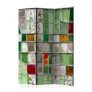 Paravent Emerald Stained Glass acoust. Intissé sur bois massif - Multicolore - 135 x 172 cm