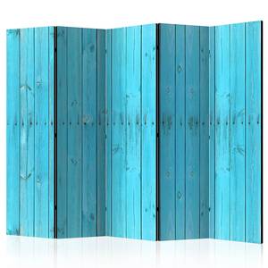 Kamerscherm The Blue Boards Acoustic vlies op massief hout - turquoise - 225 x 172 cm